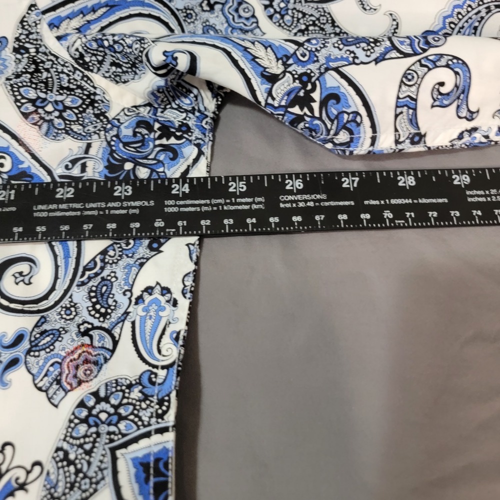 Robert Graham Paisley Shirt Mens Xl Blue White Long Sleeve Button Down AOP - Picture 4 of 6
